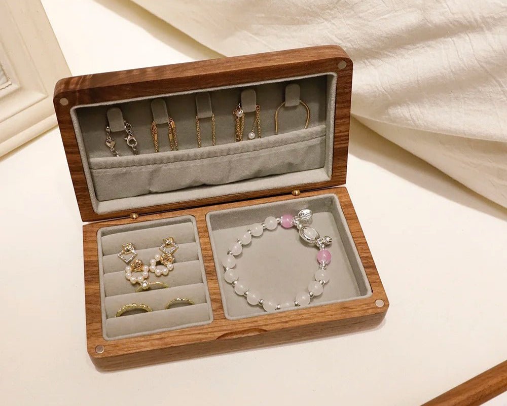Solid Wooden Jewelry Box - NOOKLITE