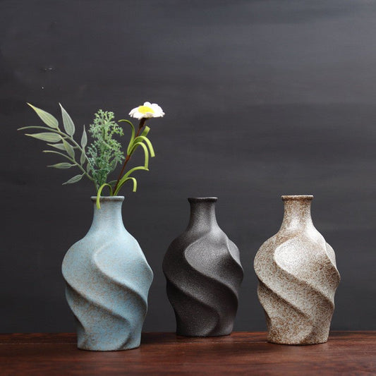 Ceramic vase simulating dry flower vase - NOOKLITE